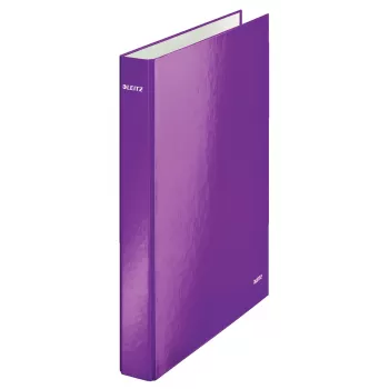 Leitz archivador de anillas WOW laminado A4+ 2DR/25 mm, A4, cartón, violeta, blanco, 250 hojas, 80 g/m²