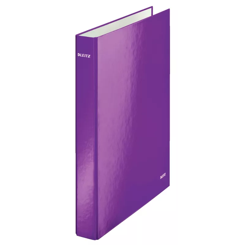 Leitz archivador de anillas WOW laminado A4+ 2DR/25 mm, A4, cartón, violeta, blanco, 250 hojas, 80 g/m²