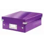 Leitz Caja organizadora Click & Store WOW pequeña, Morado, Cartón, 600 g