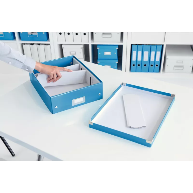 Leitz Click & Store WOW Caja de almacenamiento mediana, Azul, Cartón, 880 g
