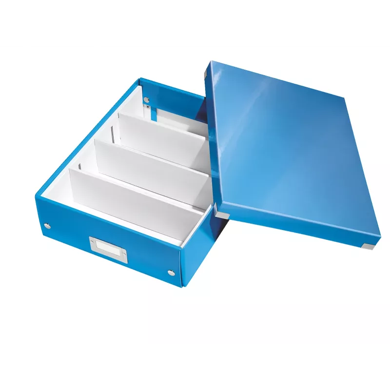 Leitz Click & Store WOW Caja de almacenamiento mediana, Azul, Cartón, 880 g