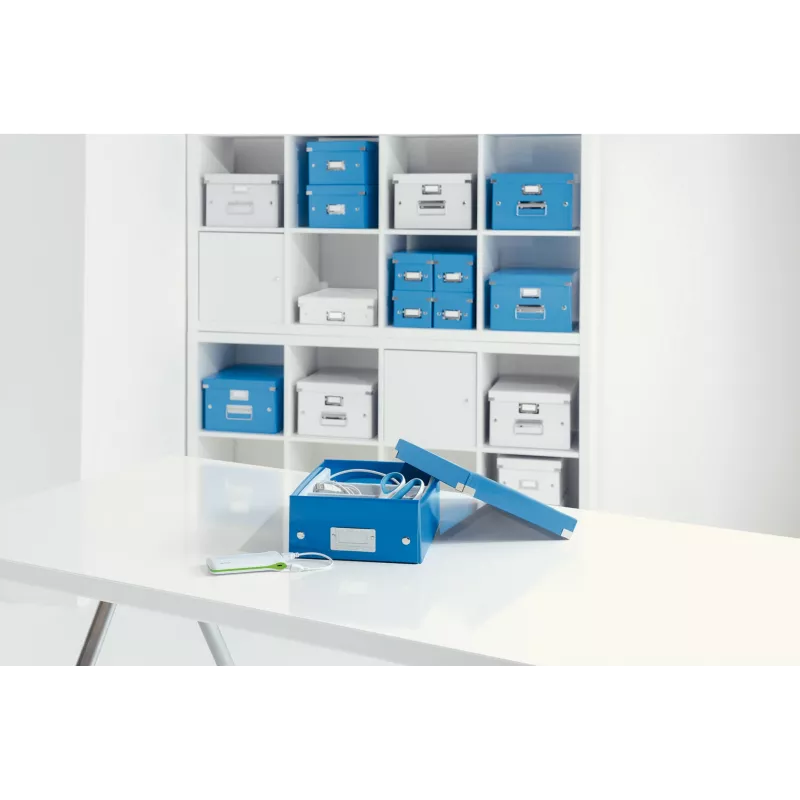Leitz Click & Store WOW Caja de almacenamiento mediana, Azul, Cartón, 880 g