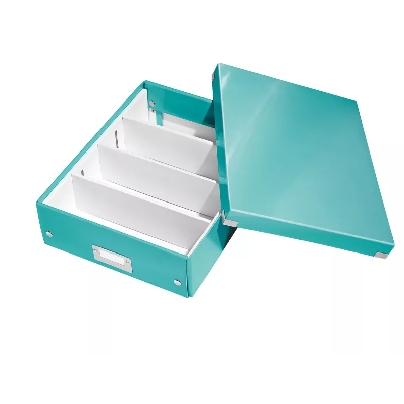 Leitz Click & Store WOW Caja organizadora mediana, Azul, Cartón, 880 g
