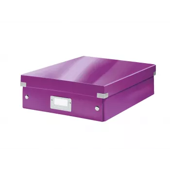 Leitz Click & Store WOW Caja organizadora mediana, Morado, Cartón, 880 g