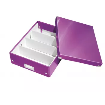Leitz Click & Store WOW Caja organizadora mediana, Morado, Cartón, 880 g