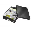 Leitz Click & Store WOW Caja organizadora mediana, Negro, Cartón, 880 g