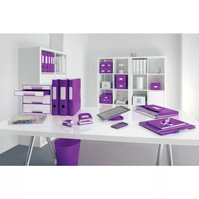 Leitz Archivo de palanca Active PP WOW A4/80 mm, A4, Polyfoam, Violeta, 500 hojas, 80 g/m², 8,2 cm