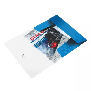 Leitz Carpeta de 3 solapas WOW PP A4, A4, Polipropileno (PP), Azul, Metálico, Vertical, 150 hojas, 235 mm