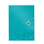 Leitz Carpeta de 3 solapas WOW PP A4, A4, Polipropileno (PP), Azul, Metálico, Vertical, 150 hojas, 235 mm