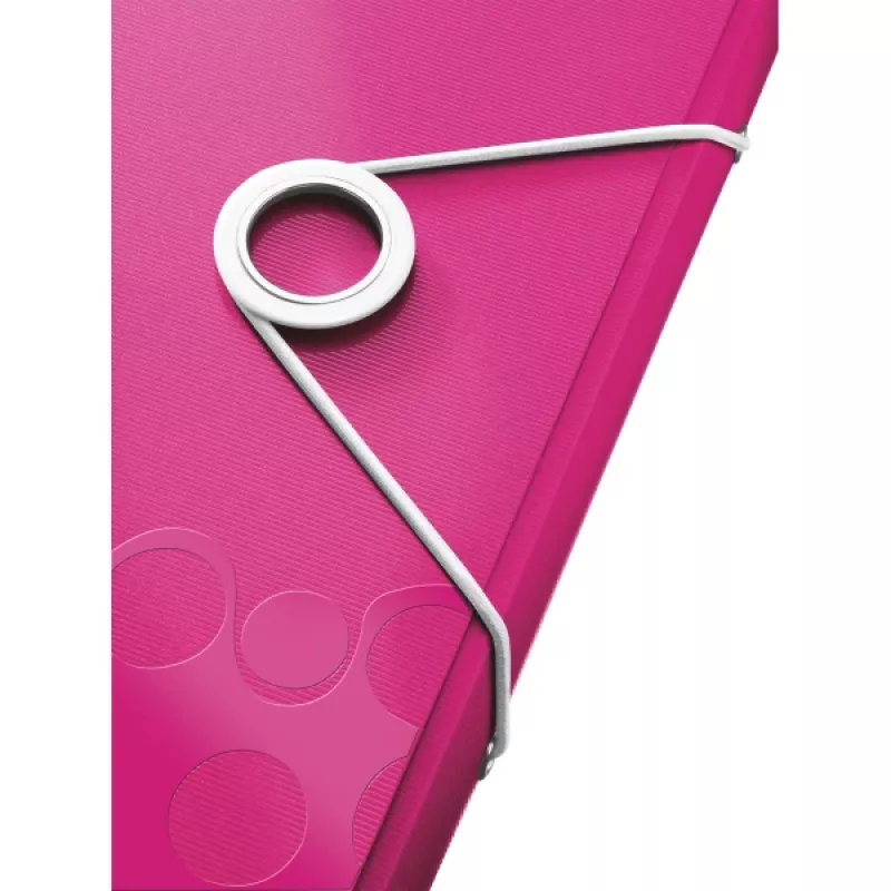 Leitz Carpeta de proyecto WOW PP, Archivo de anillas convencional, A4, Polipropileno (PP), Metálico, Rosa, 200 hojas, 254 mm
