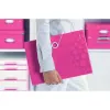 Leitz Carpeta de proyecto WOW PP, Archivo de anillas convencional, A4, Polipropileno (PP), Metálico, Rosa, 200 hojas, 254 mm
