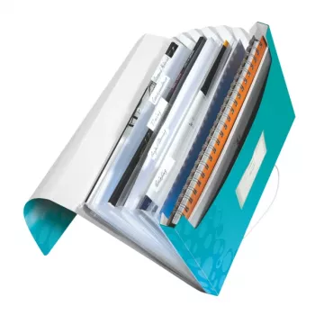 Leitz Carpeta de proyecto WOW PP, Carpeta convencional, A4, Polipropileno (PP), Turquesa, 200 hojas, 254 mm
