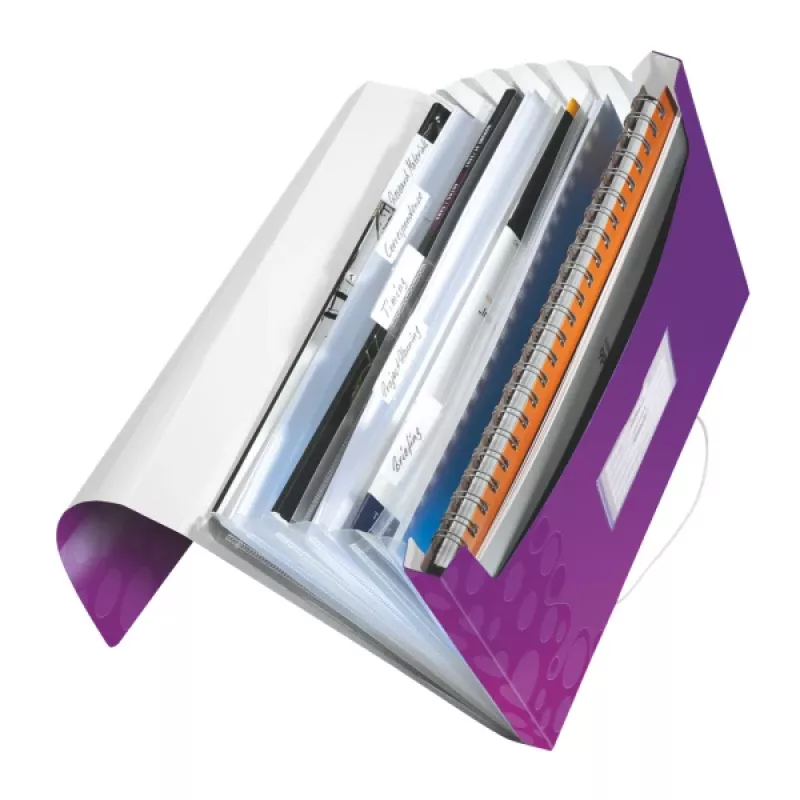 Leitz Carpeta de proyecto WOW PP, A4, Polipropileno (PP), Morado, 200 hojas, 254 mm, 38 mm