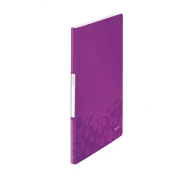 Leitz Libro de presentación WOW PP 20 fundas, Metálico, Morado, Policloruro de vinilo (PVC), 20 fundas, A4, 231 mm, 13 mm