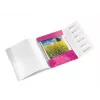 Leitz WOW Carpeta de anillas PP con 6 pestañas, A4, Polipropileno (PP), Metálico, Rosa, 200 hojas, 260 mm, 17 mm