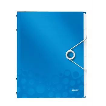 Leitz WOW Libro de separadores PP, 6 pestañas, A4, Polipropileno (PP), Azul, Metálico, 200 hojas, 260 mm, 17 mm