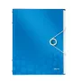 Leitz WOW Libro de separadores PP, 6 pestañas, A4, Polipropileno (PP), Azul, Metálico, 200 hojas, 260 mm, 17 mm