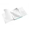 Leitz WOW Libro de índices PP, 6 partes, A4, Polipropileno (PP), Azul, Metálico, 200 hojas, 260 mm, 17 mm