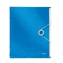 Leitz Registerbuch WOW PP 12 pestañas, A4, polipropileno (PP), azul, metálico, 200 hojas, 265 mm, 17 mm