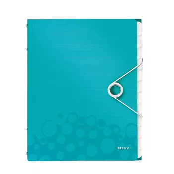 Leitz WOW separador de PP, 12 pestañas, A4, polipropileno (PP), azul, metálico, 200 hojas, 265 mm, 17 mm