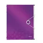 Leitz libro separador WOW PP 12 pestañas, A4, polipropileno (PP), metálico, lila, 200 hojas, 265 mm, 17 mm