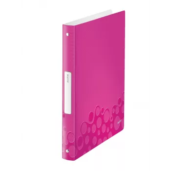 Leitz WOW archivador de anillas, A4, polipropileno (PP), metálico, rosa, 200 hojas, 2,5 cm, 257 mm
