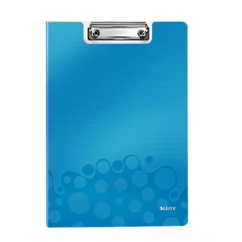 Leitz tablilla con tapa WOW, A4, polifoam, azul, 75 hojas, 1 bolsillo, 230 mm