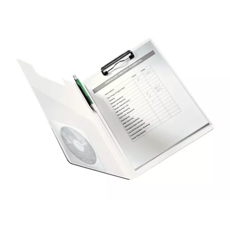 Leitz tablilla con tapa WOW, A4, polifoam, azul, 75 hojas, 1 bolsillo, 230 mm