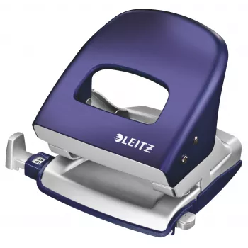 Leitz perforadora Style NeXXt, 2 taladros 30 hojas metal, 30 hojas, azul, 8 cm, A6, 380 g, 107 x 100 x 137 mm