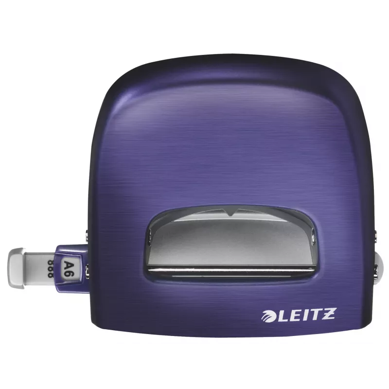 Leitz perforadora Style NeXXt, 2 taladros 30 hojas metal, 30 hojas, azul, 8 cm, A6, 380 g, 107 x 100 x 137 mm