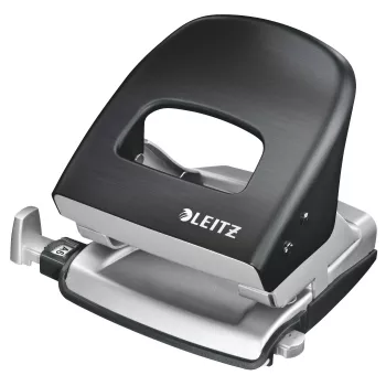 Leitz perforadora Style NeXXt, 2 taladros 30 hojas metal, 30 hojas, negro, 8 cm, A4, 380 g, 107 x 100 x 137 mm