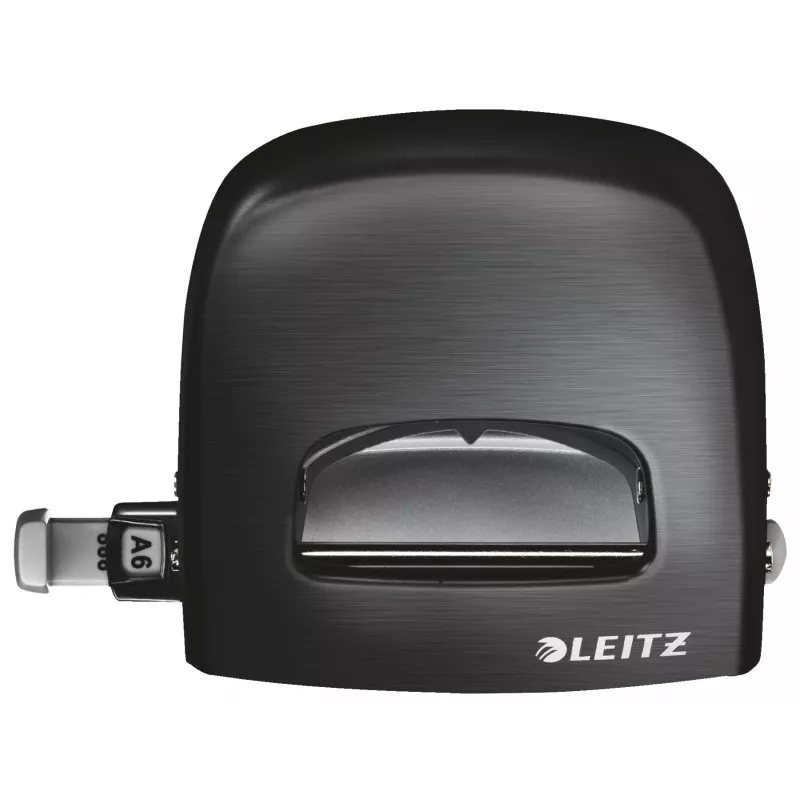Leitz perforadora Style NeXXt, 2 taladros 30 hojas metal, 30 hojas, negro, 8 cm, A4, 380 g, 107 x 100 x 137 mm