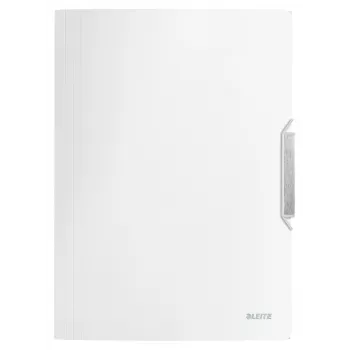 Leitz carpeta de 3 solapas Style PP A4, A4, polipropileno (PP), blanco, 150 hojas, 80 g/m², goma