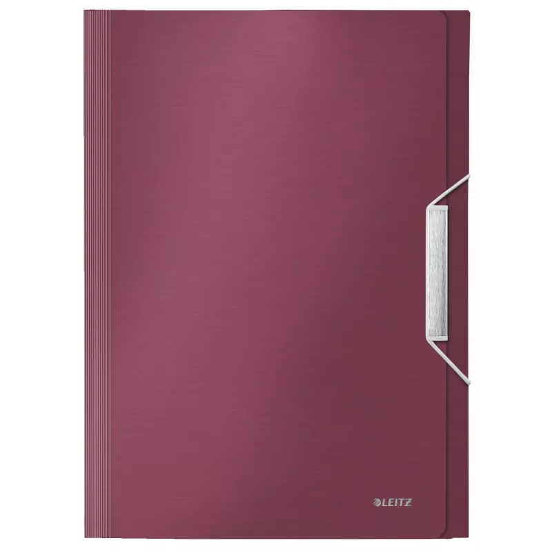 Leitz carpeta de proyecto acordeón ampliable de PP, A4, polipropileno (PP), rojo, 250 hojas, 80 g/m², 6 compartimentos