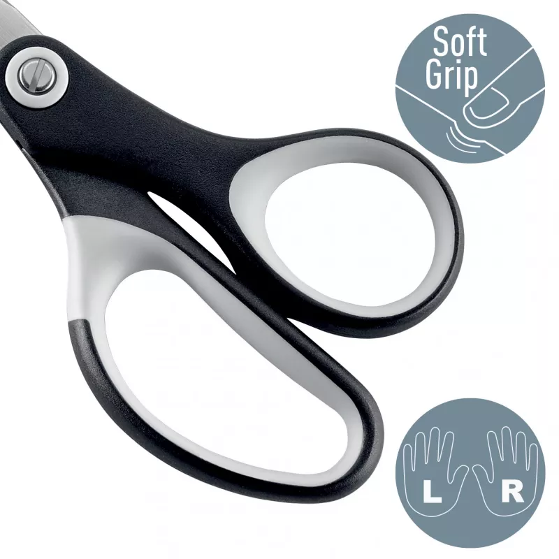 Leitz tijeras de calidad Titanium 150 mm, adultos, corte recto, unidad, negro, metálico, acero inoxidable, titanio