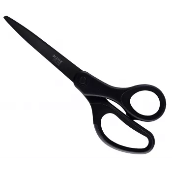 Leitz tijeras de calidad Titanium Non Stick 205 mm, corte recto, unidad, negro, acero inoxidable, tijeras de oficina, titanio