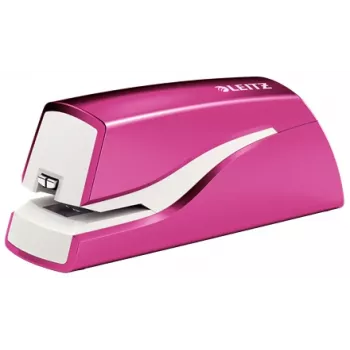 Leitz NeXXt Grapadora a batería WOW 5566, 10 hojas, 1 cm, plástico, rosa, blanco, batería, 50 mm