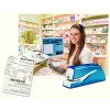 Leitz NeXXt Grapadora a batería WOW 5566, 10 hojas, 1 cm, plástico, azul, blanco, batería, 50 mm