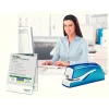 Leitz NeXXt Grapadora a batería WOW 5566, 10 hojas, 1 cm, plástico, azul, blanco, batería, 50 mm