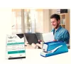 Leitz NeXXt Grapadora a batería WOW 5566, 10 hojas, 1 cm, plástico, azul, blanco, batería, 50 mm