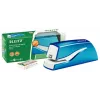 Leitz NeXXt Grapadora a batería WOW 5566, 10 hojas, 1 cm, plástico, azul, blanco, batería, 50 mm