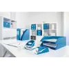 Leitz NeXXt Grapadora a batería WOW 5566, 10 hojas, 1 cm, plástico, azul, blanco, batería, 50 mm