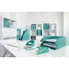 Leitz NeXXt Grapadora a batería WOW 5566, 10 hojas, 1 cm, plástico, azul, blanco, batería, 50 mm