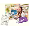 Leitz NeXXt Grapadora a batería WOW 5566, 10 hojas, 1 cm, plástico, morado, blanco, batería, 50 mm