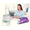 Leitz NeXXt Grapadora a batería WOW 5566, 10 hojas, 1 cm, plástico, morado, blanco, batería, 50 mm