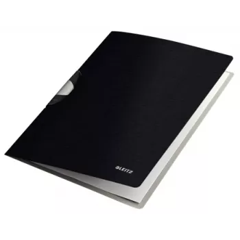 Leitz Carpeta de pinza Style ColorClip Professional, A4, polipropileno (PP), negro, 40 hojas, 80 g/m², 222 mm