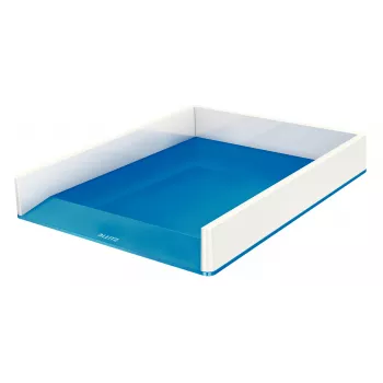 Leitz Bandeja de correspondencia WOW Dual Colour, plástico, azul, metálico, A4, 267 mm, 336 mm, 49 mm