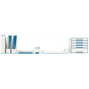 Leitz Bandeja de correspondencia WOW Dual Colour, plástico, azul, metálico, A4, 267 mm, 336 mm, 49 mm