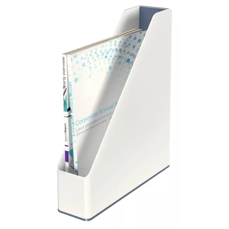 Leitz Archivador de revistas WOW Dual Colour, blanco, plástico, A4, 272 mm, 318 mm, 430 g