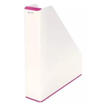 Leitz Archivador de revistas WOW Dual Colour, rosa, blanco, plástico, A4, 272 mm, 318 mm, 430 g